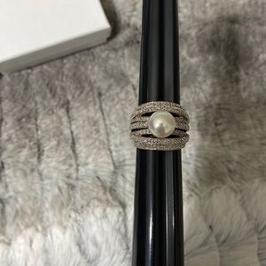 Sterling Silver and Pearl Multi- Band Ring
